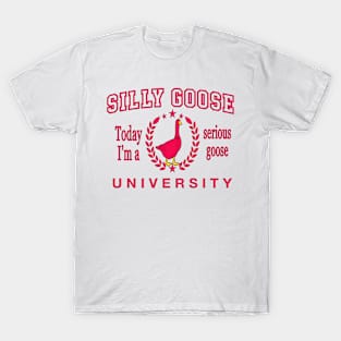 Today I'm A Serious Goose Funny Silly Goose University T-Shirt